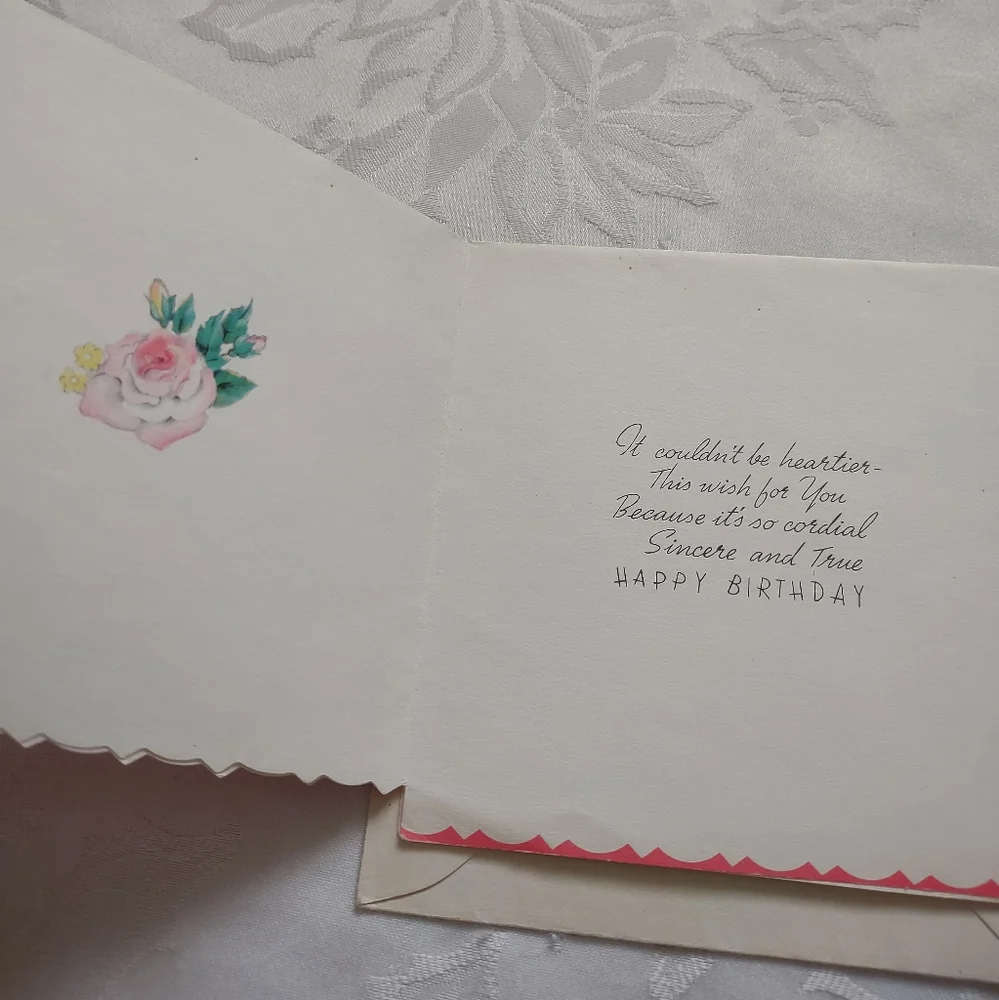 Vintage greeting birthday cards and envelopes